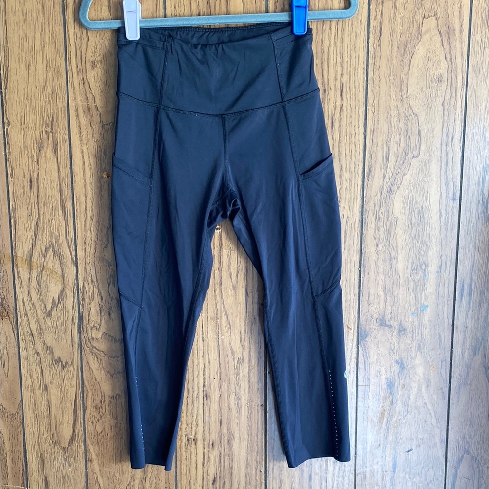 Lululemon Athletica Black High-Waisted Cropped Leggings